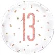 18in GLITZ ROSE GOLD 13 FOIL BALLOON