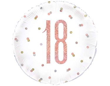 18in GLITZ ROSE GOLD 18 FOIL BALLOON