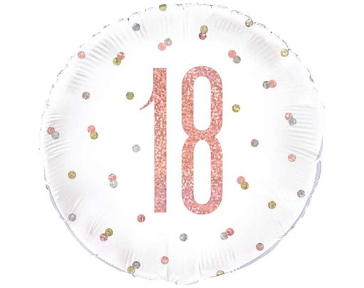 18in GLITZ ROSE GOLD 18 FOIL BALLOON