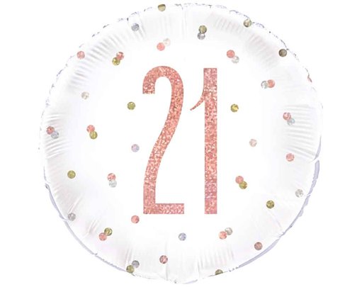 18IN GLITZ ROSE GOLD 21 FOIL BALLOON