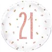 18IN GLITZ ROSE GOLD 21 FOIL BALLOON