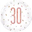 18IN GLITZ ROSE GOLD 30 FOIL BALLOON