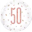 18IN GLITZ ROSE GOLD 50 FOIL BALLOON