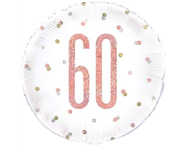18IN GLITZ ROSE GOLD 60 FOIL BALLOON
