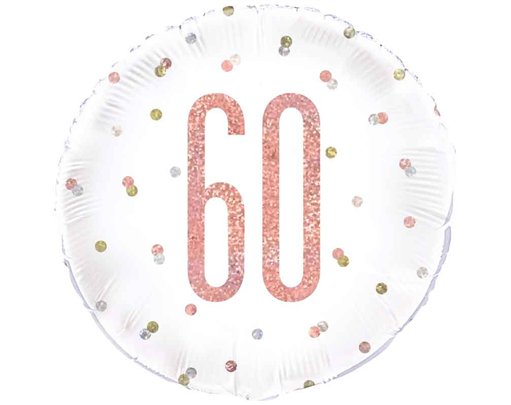 18IN GLITZ ROSE GOLD 60 FOIL BALLOON