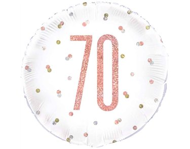 18IN GLITZ ROSE GOLD 70 FOIL BALLOON