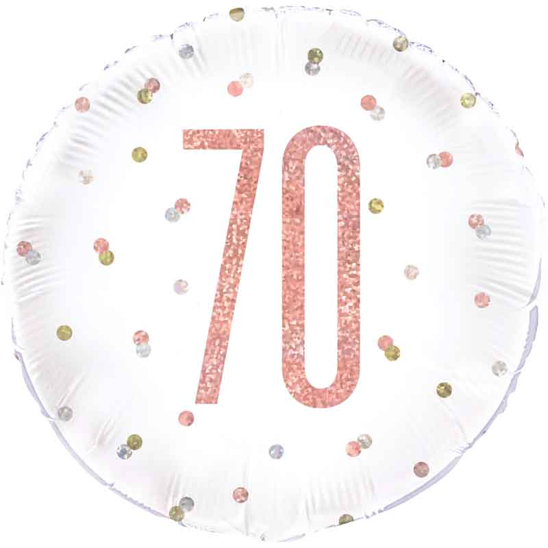 18IN GLITZ ROSE GOLD 70 FOIL BALLOON