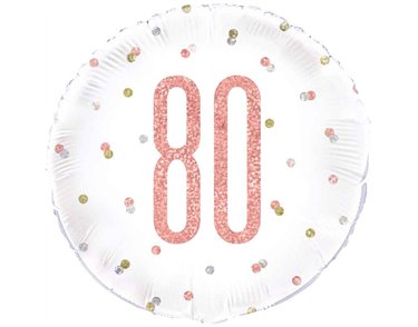 18IN GLITZ ROSE GOLD 80 FOIL BALLOON