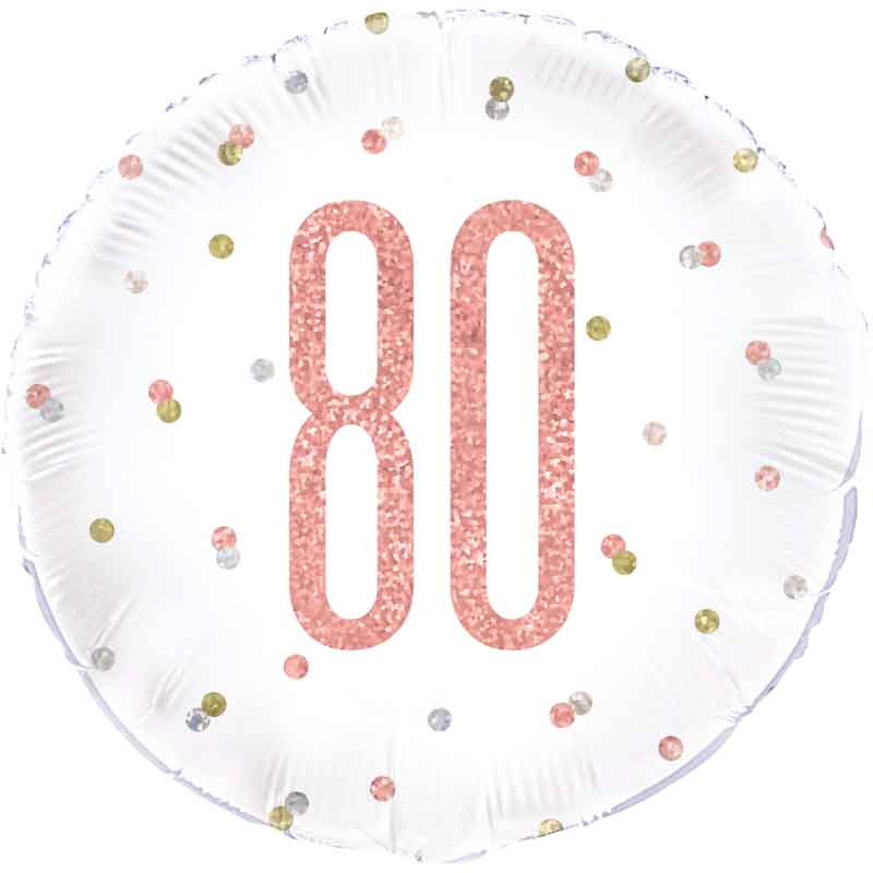 18IN GLITZ ROSE GOLD 80 FOIL BALLOON