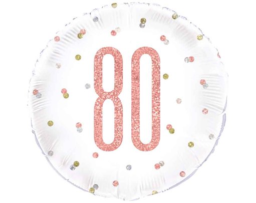 18IN GLITZ ROSE GOLD 80 FOIL BALLOON