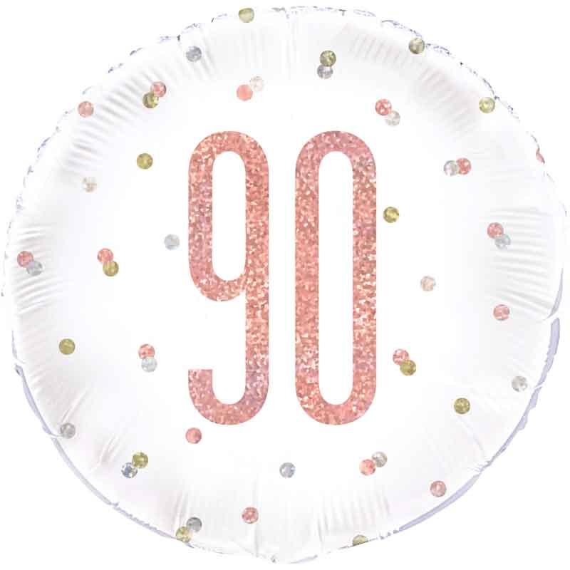 18IN GLITZ ROSE GOLD 90 FOIL BALLOON