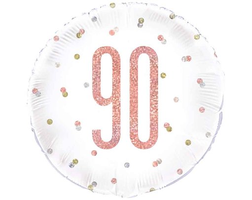 18IN GLITZ ROSE GOLD 90 FOIL BALLOON
