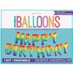 14IN RAINBOW HAPPY BIRTHDAY KIT
