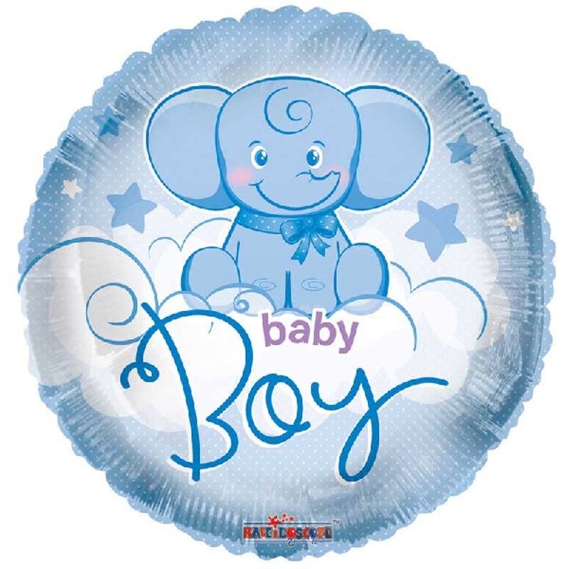 18in BABY ELEPHANT BOY FOIL BALLOON