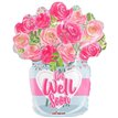 18in GET WELL ROSES FOL BALLOON