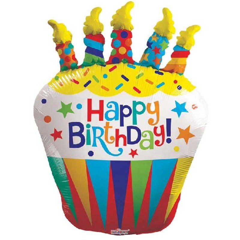 36in BIRTHDAY CUPCAKE FOIL BALLOON