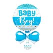 36in BLUE BABY RATTLE FOIL SHAPE