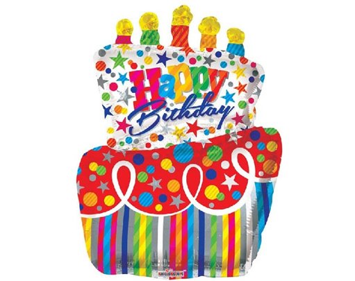 36in BIG CAKE BIRTHDAY FOIL BALLOON