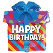 18in BIRTHDAY PRESENT FOIL BALLOON
