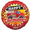 18in HAPPY BIRTHDAY FIRE TRUCK FOIL BALLOON