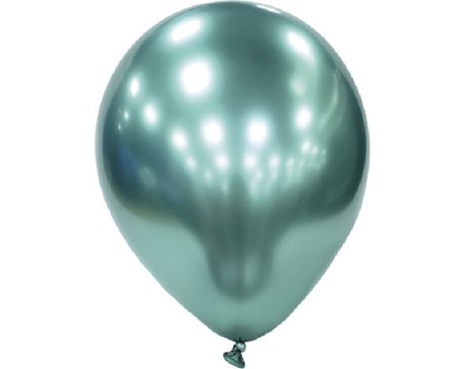 (50) 11IN PLATINUM GREEN GLOBOS LATEX