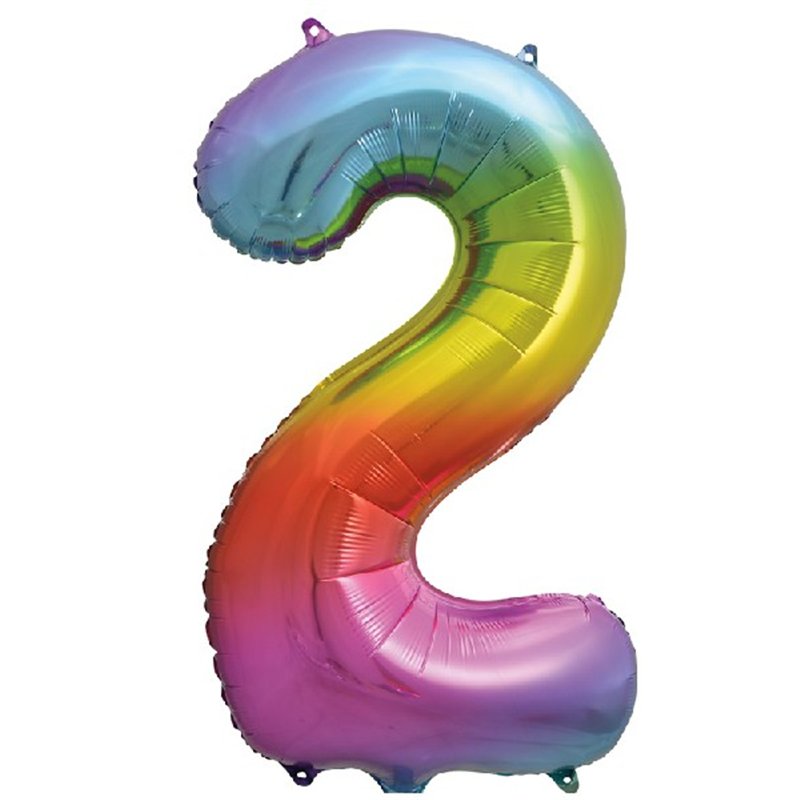 34IN RAINBOW NUMERAL FOIL 2