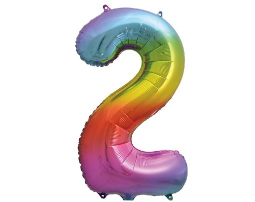 34IN RAINBOW NUMERAL FOIL 2