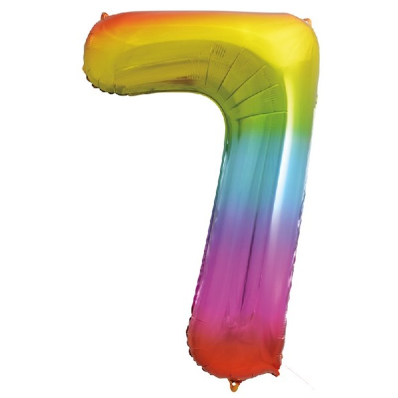 34IN RAINBOW NUMERAL FOIL 7