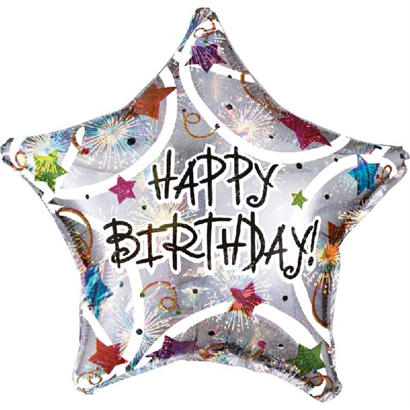 18IIN HAPPY BIRTHDAY STARS FOIL