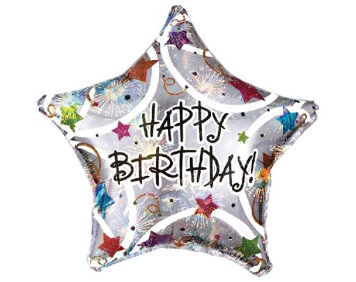 18IIN HAPPY BIRTHDAY STARS FOIL