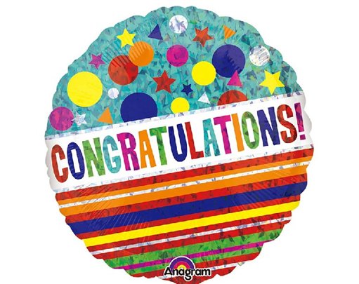 18IN CONGRATULATIONS SPARKLE FOIL