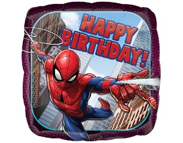 18IN SPIDERMAN HAPPY BIRTHDAY FOIL