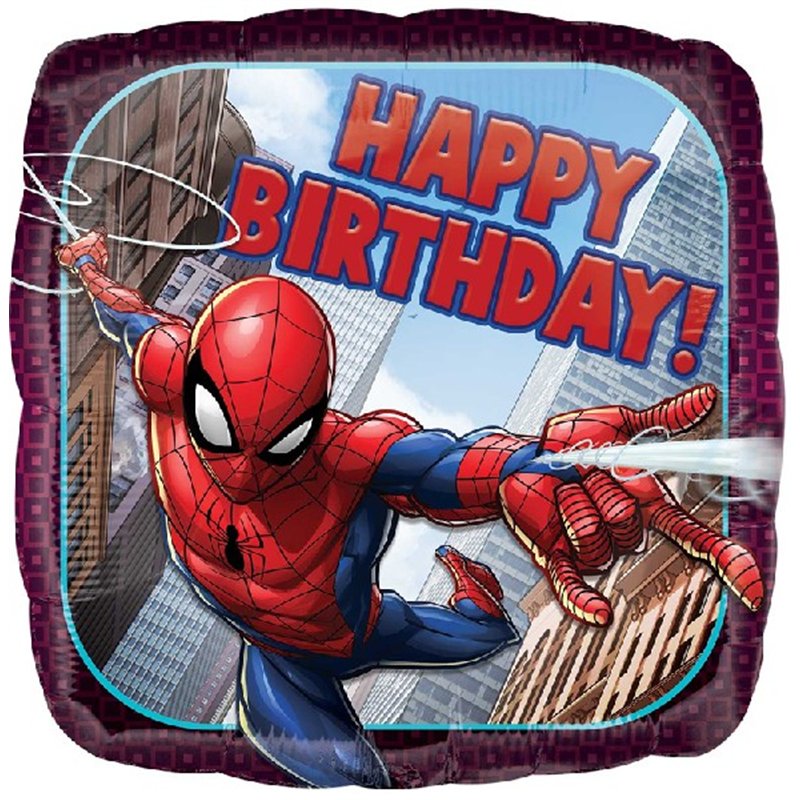 18IN SPIDERMAN HAPPY BIRTHDAY FOIL