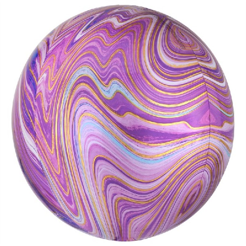 XL PURPLE MARBLEZ FOIL BALLOON