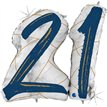 43IN MARBLE MATE NUMBERS 21 BLUE FOIL
