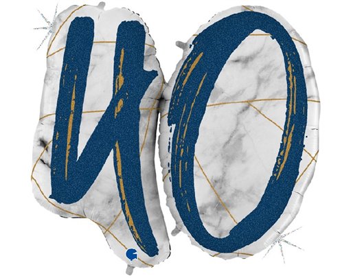 40IN MARBLE MATE NUMBERS 40 BLUE FOIL