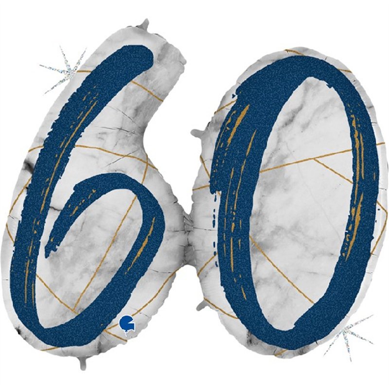 43IN MARBLE MATE NUMBERS 60 BLUE FOIL