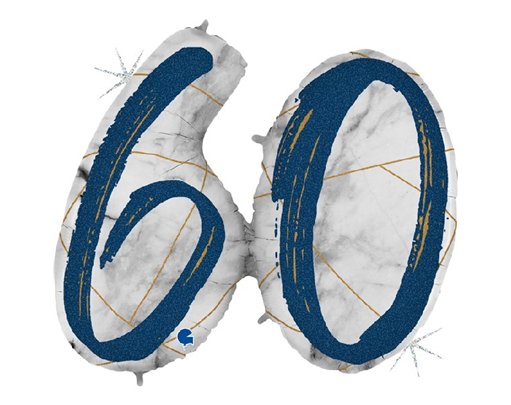43IN MARBLE MATE NUMBERS 60 BLUE FOIL
