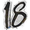 38IN MARBLE MATE NUMBERS 18 BLACK FOIL