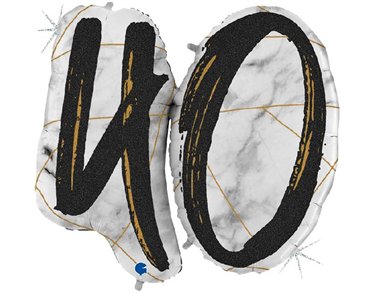 40IN MARBLE MATE NUMBERS 40 BLACK FOIL
