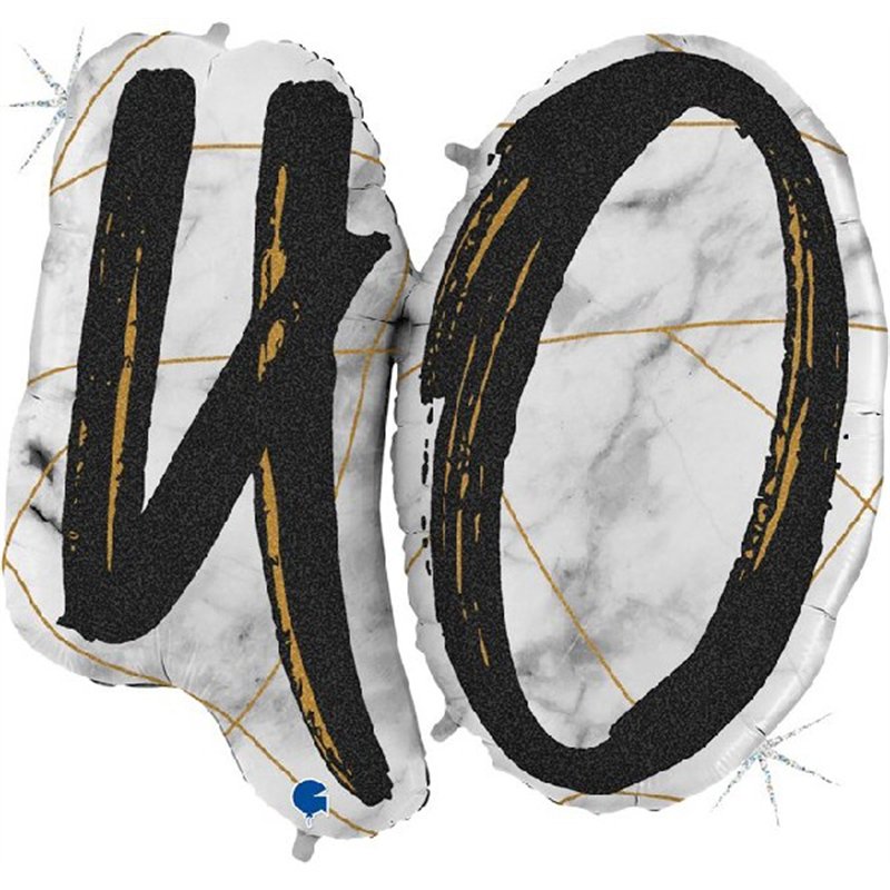 40IN MARBLE MATE NUMBERS 40 BLACK FOIL