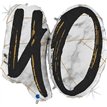 40IN MARBLE MATE NUMBERS 40 BLACK FOIL