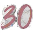 43IN MARBLE MATE NUMBERS 30 ROSE GOLD FOIL