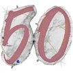 41IN MARBLE MATE NUMBERS 50 ROSE GOLD FOIL