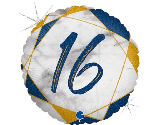 18IN MARBLE MATE 16 BLUE FOIL