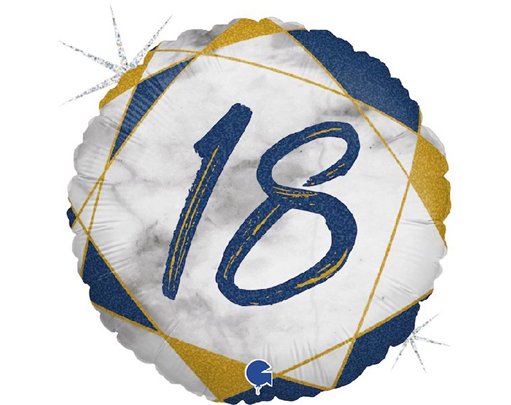 18IN MARBLE MATE 18 BLUE FOIL
