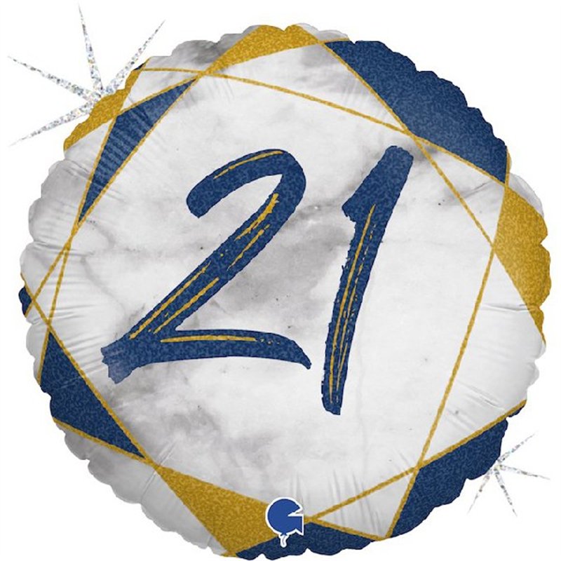 18IN MARBLE MATE 21 BLUE FOIL
