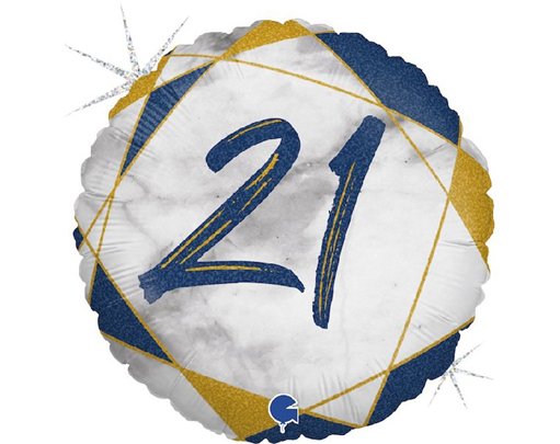 18IN MARBLE MATE 21 BLUE FOIL