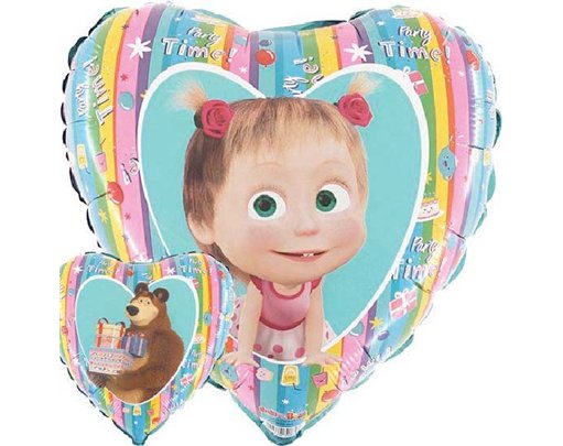 18in MASHA AND THE BEAR RAINBOW FOIL