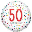 18in CONFETTI BIRTHDAY 50 FOIL BALLOON